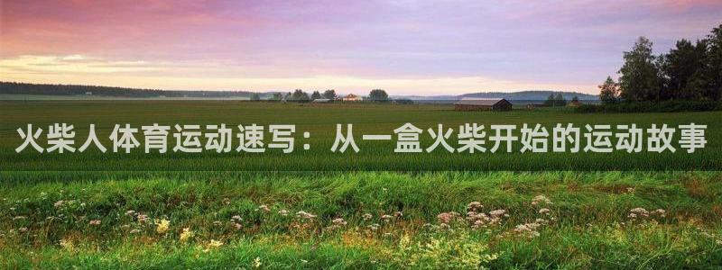 oety欧亿：火柴人体育运动速写：从一盒火柴开始的运动故事